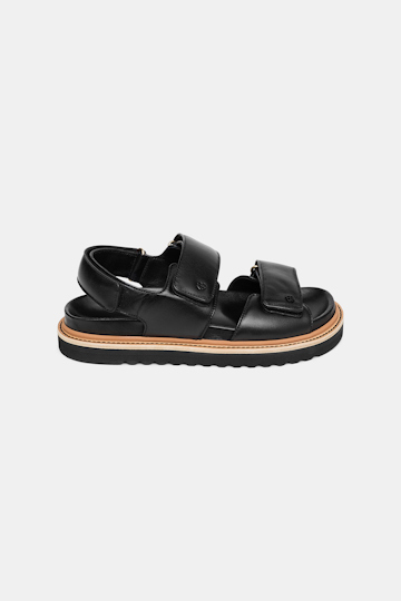 Dorothee Schumacher Leather Velcro strap sandals pure black