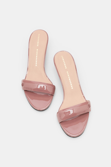 Dorothee Schumacher Patent leather contour wedges copper