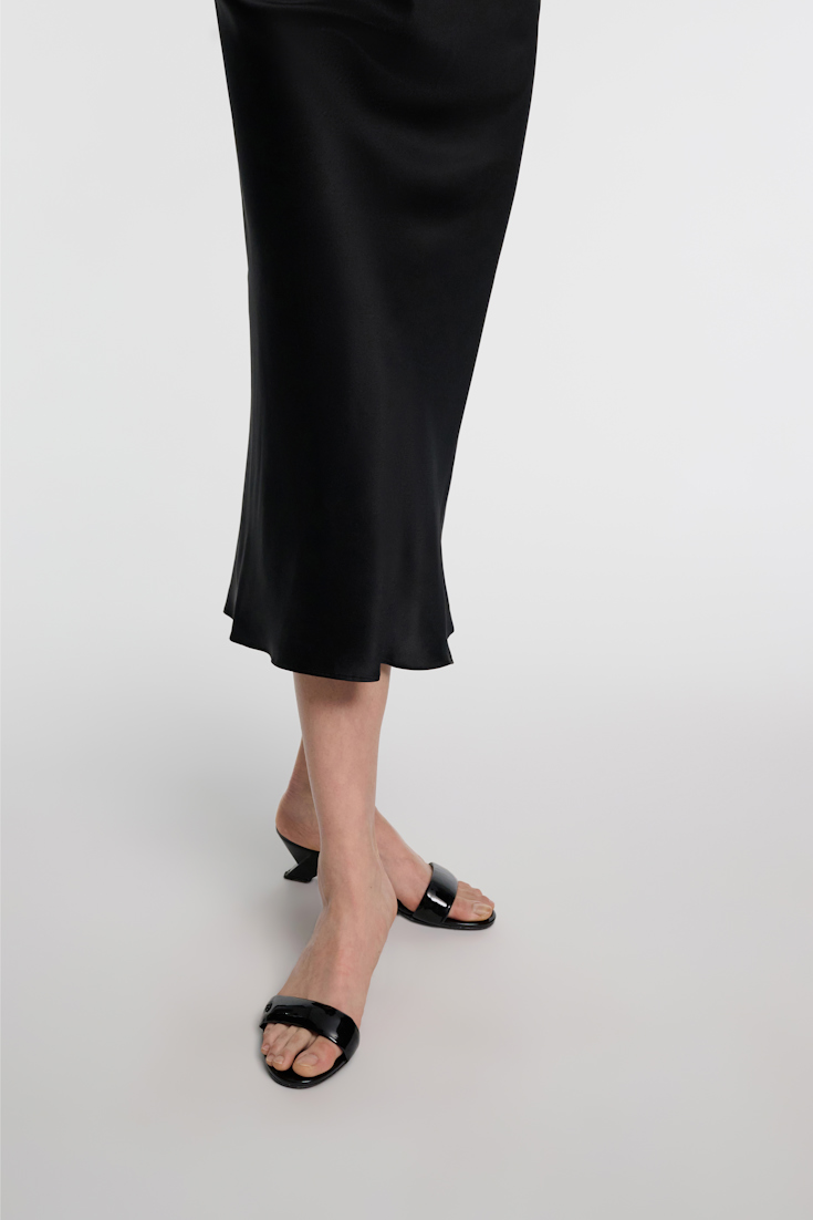 Dorothee Schumacher Patent leather contour wedges pure black
