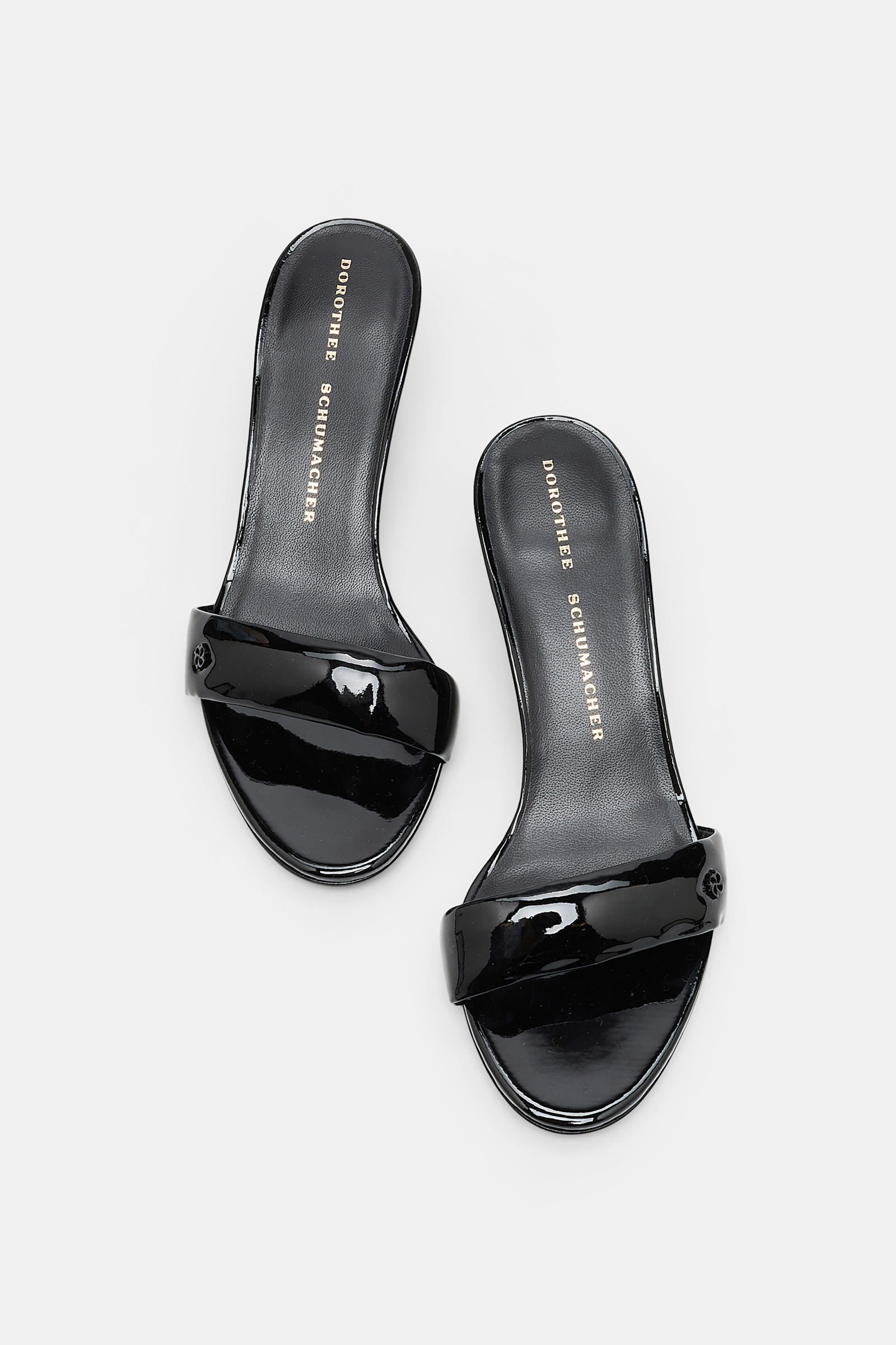 Dorothee Schumacher Patent leather contour wedges pure black