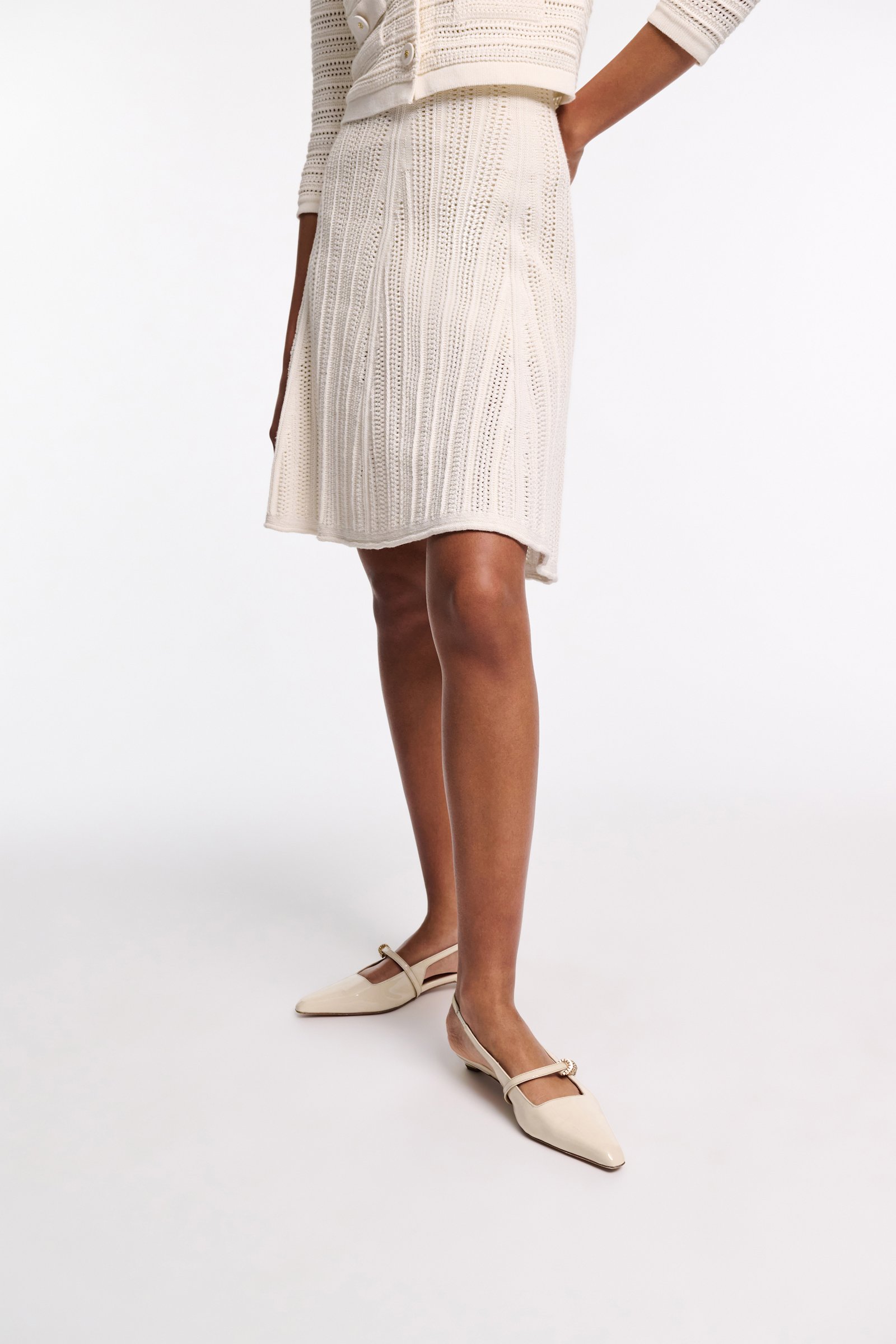 Dorothee Schumacher Patent leather slingbacks ivory