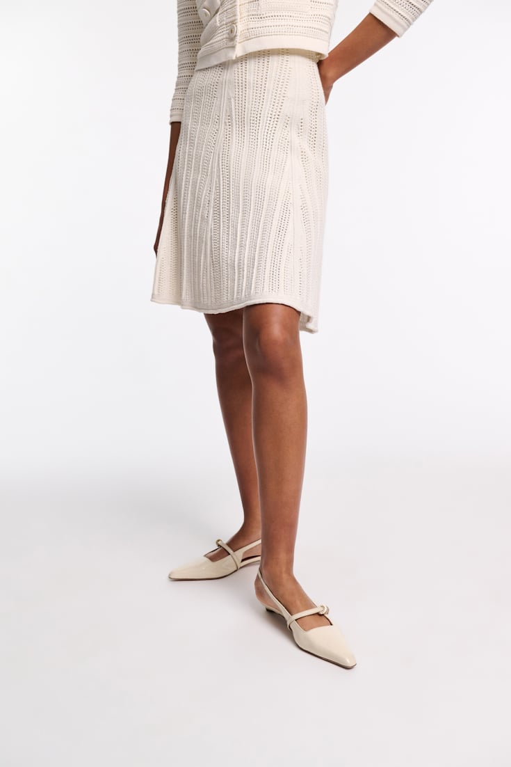 Dorothee Schumacher Patent leather slingbacks ivory