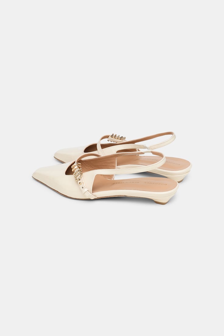 Dorothee Schumacher Patent leather slingbacks ivory
