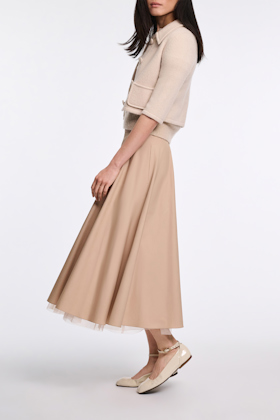 Dorothee Schumacher Ballerinas mit Riemchen und Signature D-Rings ivory