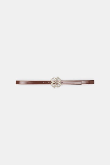 Dorothee Schumacher Boxcalf belt with D-rose buckle chocolate