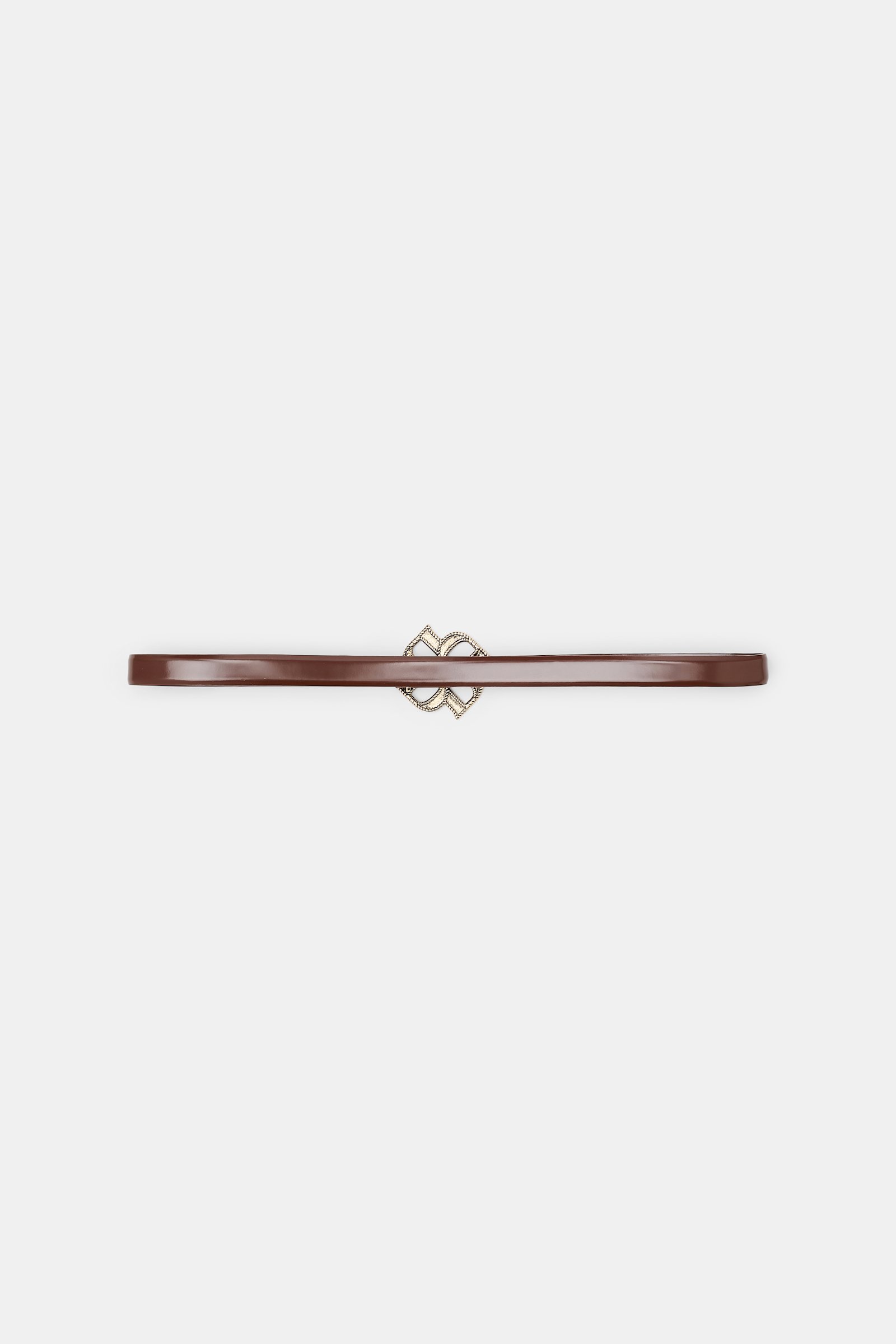 Dorothee Schumacher Boxcalf belt with D-rose buckle chocolate