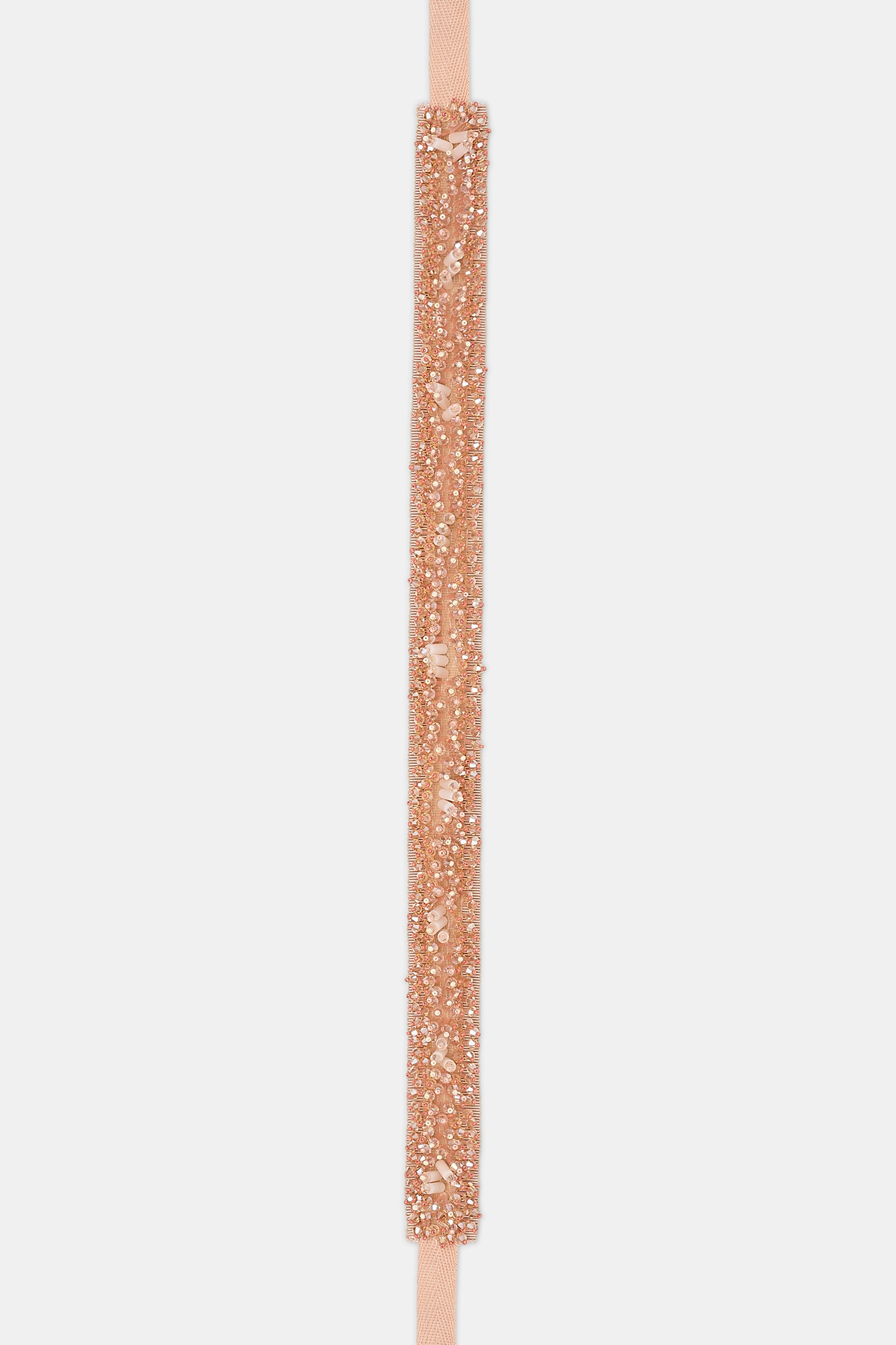 Dorothee Schumacher Sequin embellished ribbon tie belt burnt brown