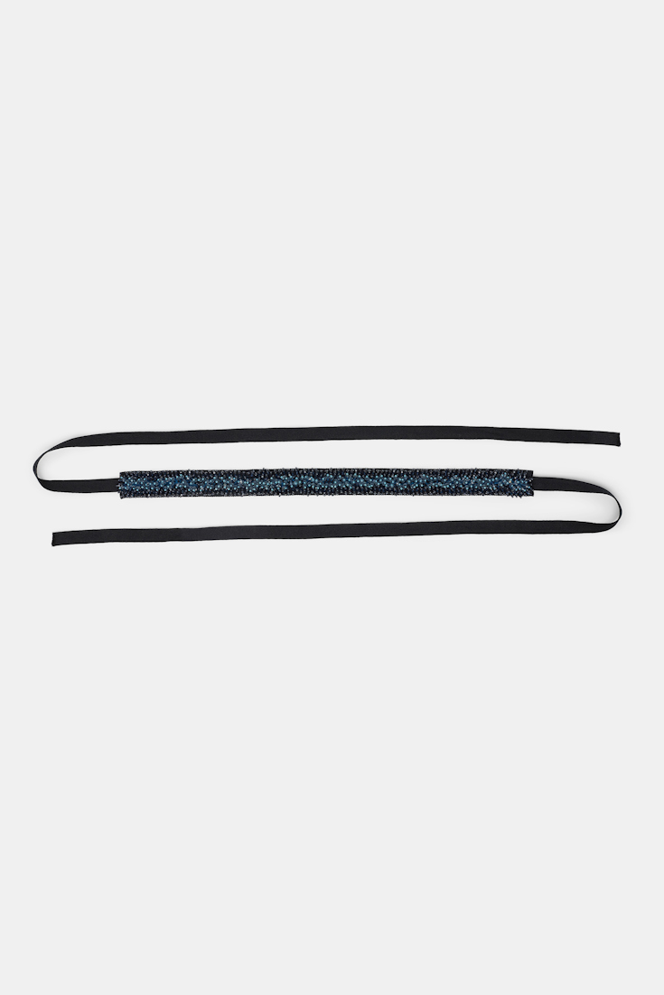 Dorothee Schumacher Von Hand bestickter Bindegürtel powder blue