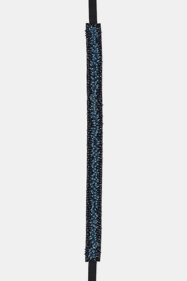 Dorothee Schumacher Von Hand bestickter Bindegürtel powder blue