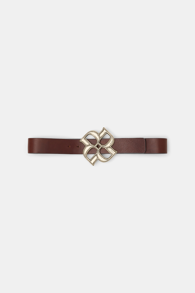 Dorothee Schumacher Wide Pebbled Leather Belt With D-rose Buckle
