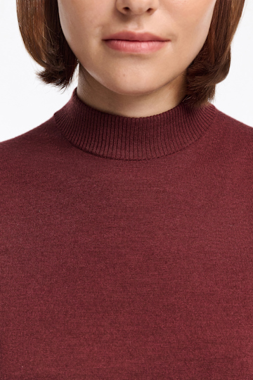 Dorothee Schumacher Virgin Merino-silk cap sleeve top deep redbrown