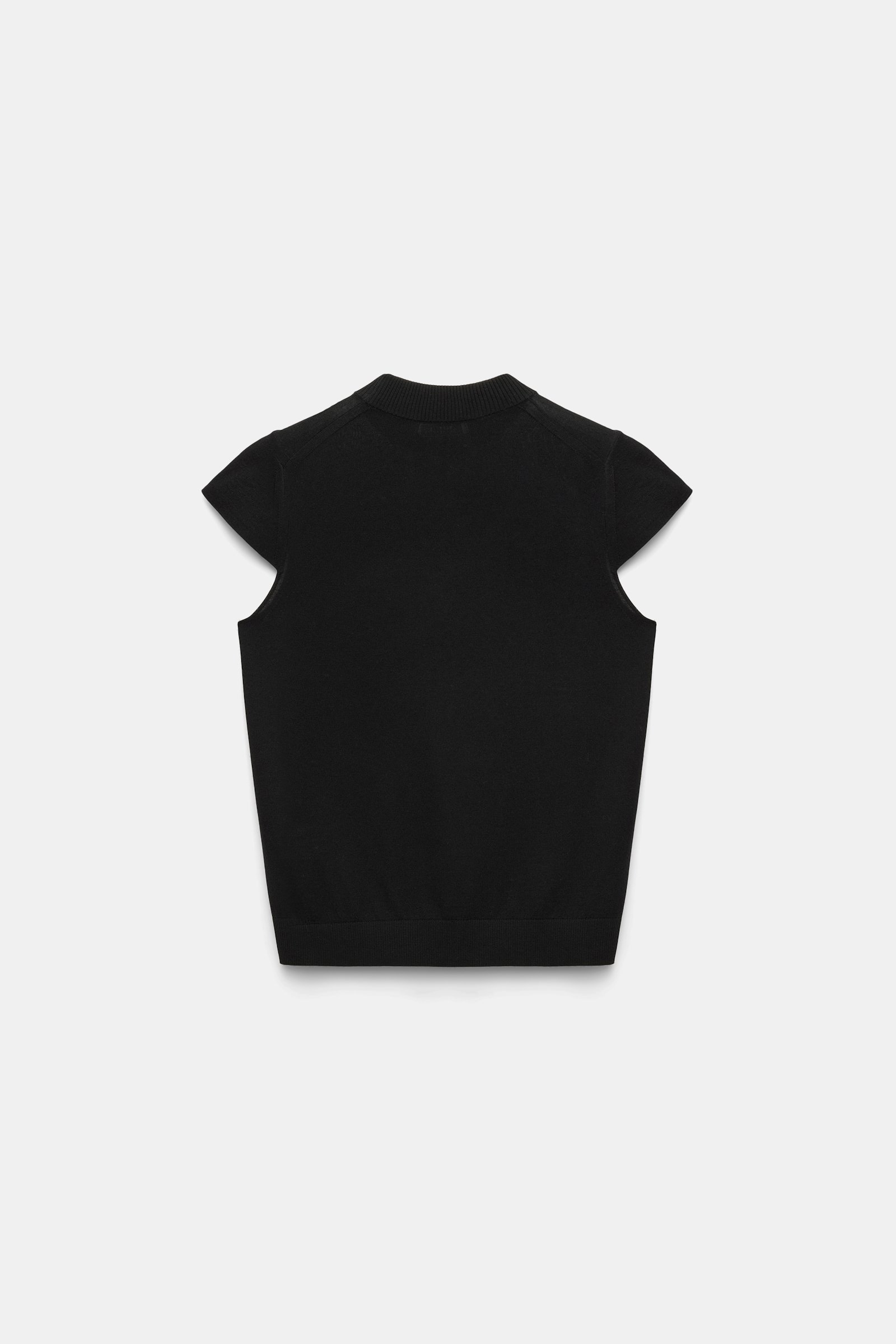 Dorothee Schumacher Pullover aus Merino und Seide mit Stehkragen pure black