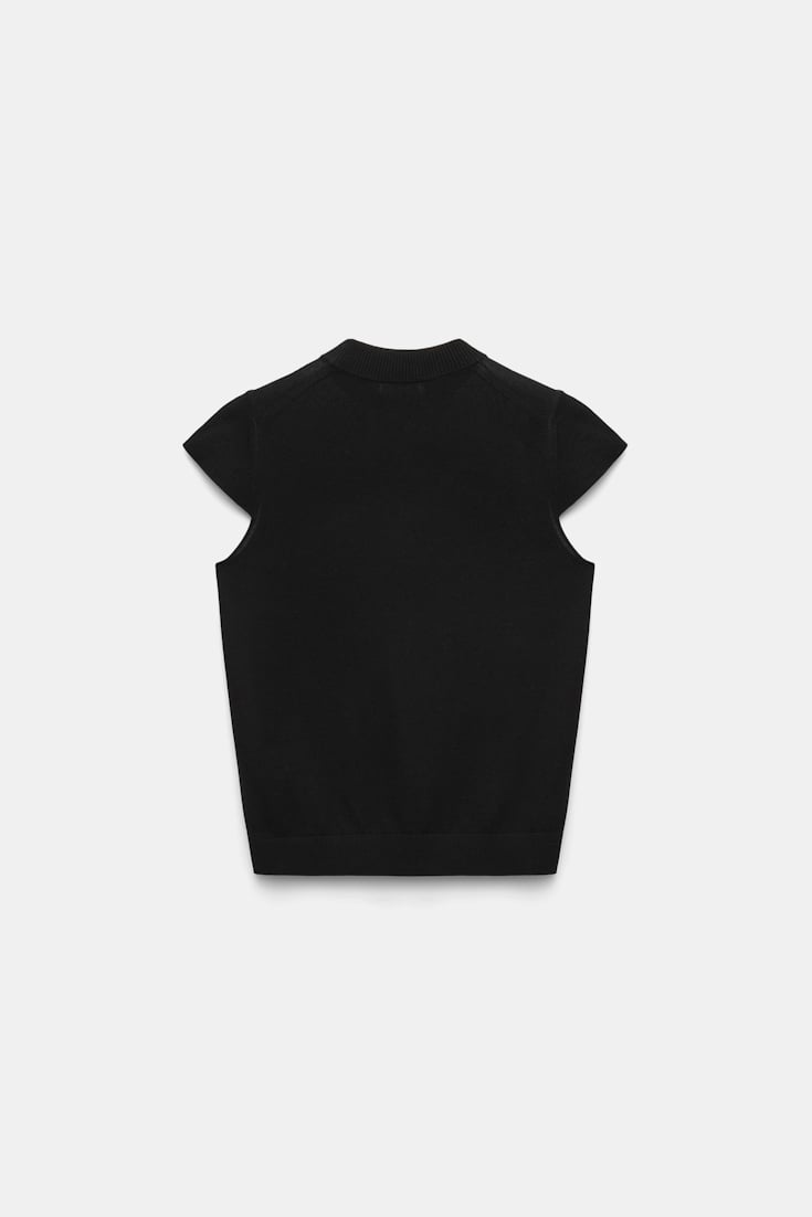 Dorothee Schumacher Pullover aus Merino und Seide mit Stehkragen pure black