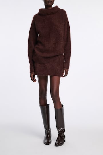 Dorothee Schumacher Fluffy Rollkragenpullover aus Merino und Kaschmir dark chocolate