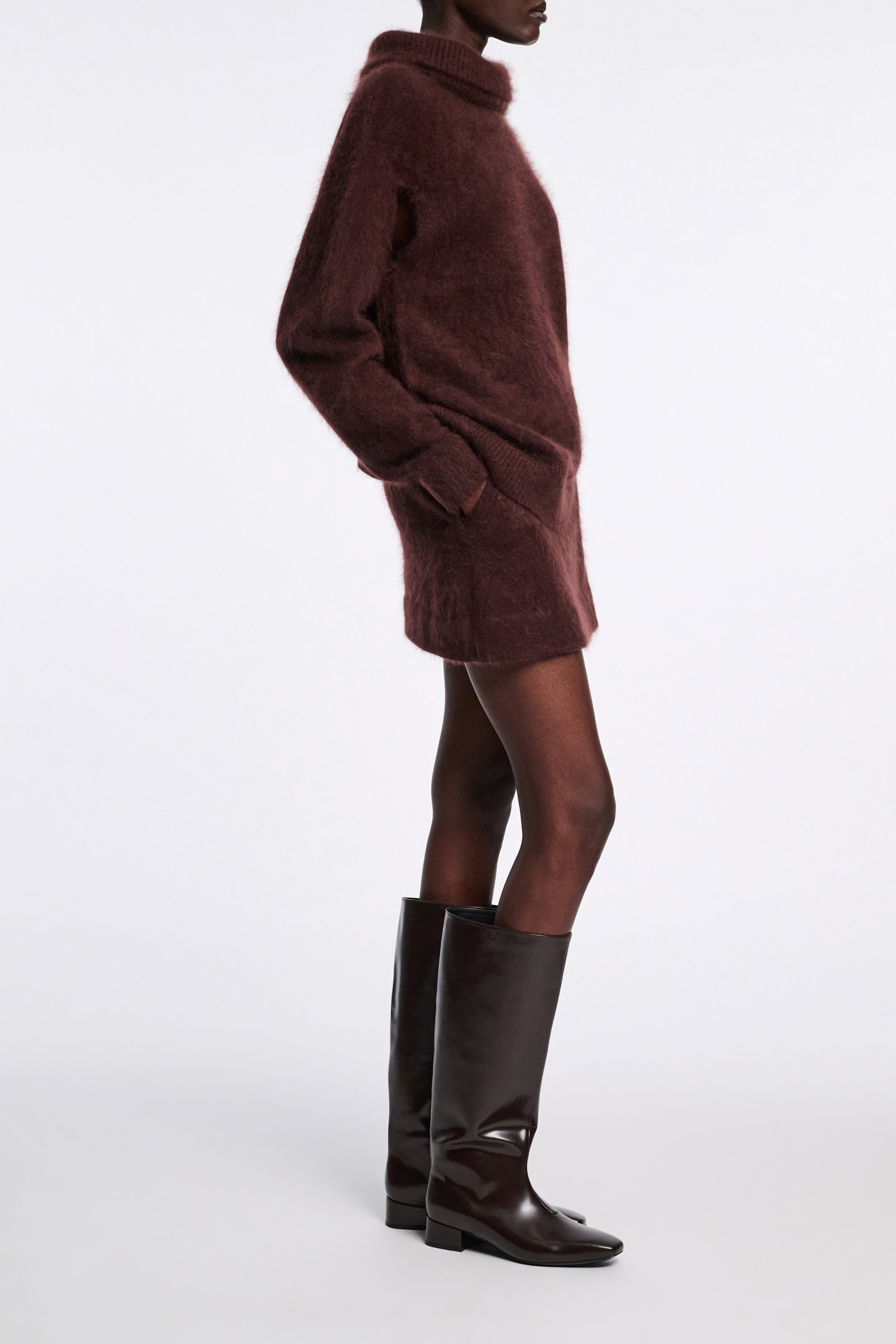 Dorothee Schumacher Fluffy Rollkragenpullover aus Merino und Kaschmir dark chocolate