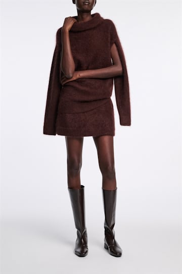 Dorothee Schumacher Fluffy Rollkragenpullover aus Merino und Kaschmir dark chocolate