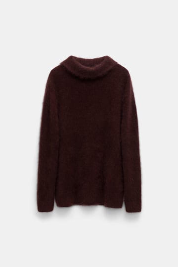 Dorothee Schumacher Fluffy Rollkragenpullover aus Merino und Kaschmir dark chocolate