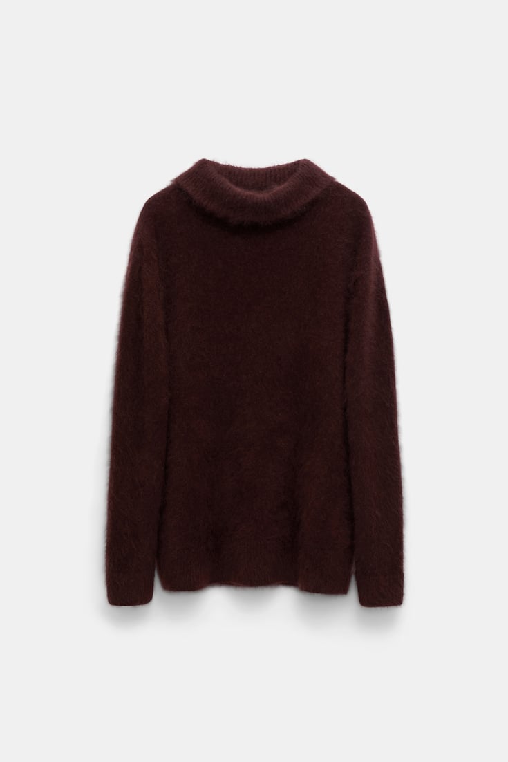 Dorothee Schumacher Fluffy Rollkragenpullover aus Merino und Kaschmir dark chocolate
