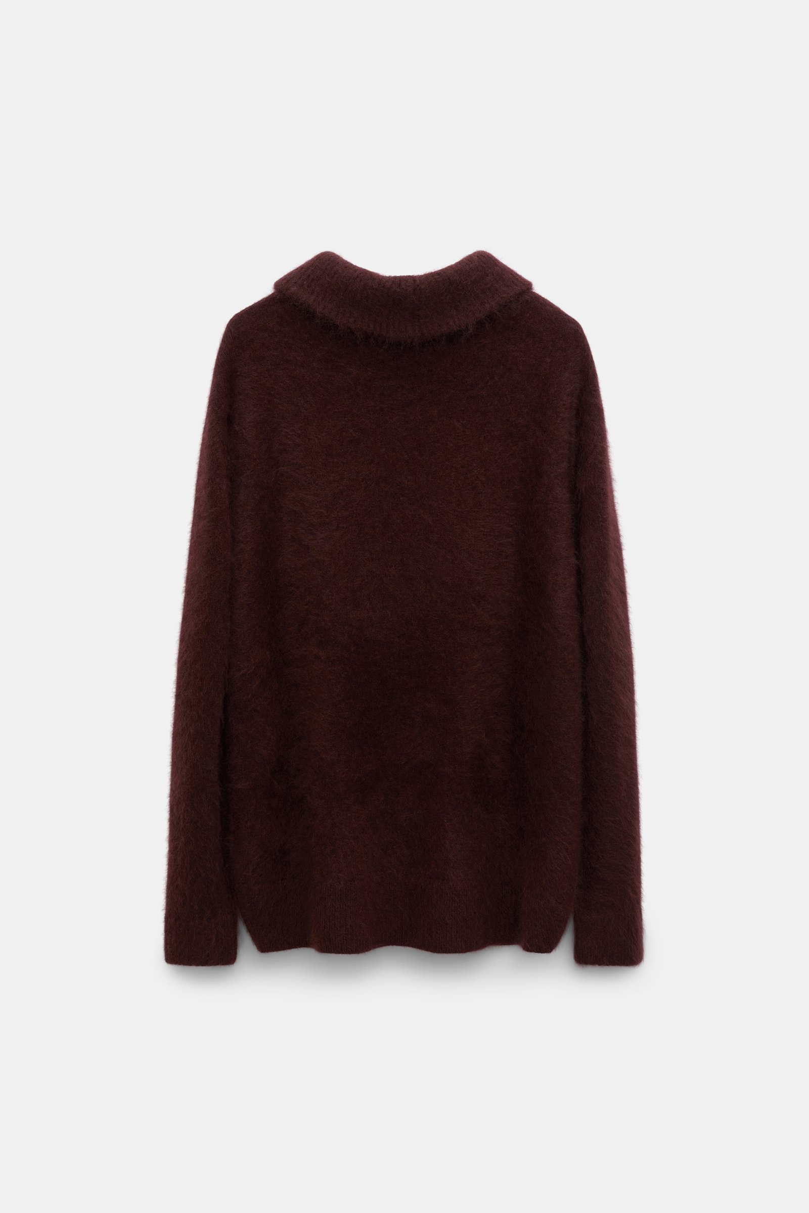 Dorothee Schumacher Fluffy Rollkragenpullover aus Merino und Kaschmir dark chocolate