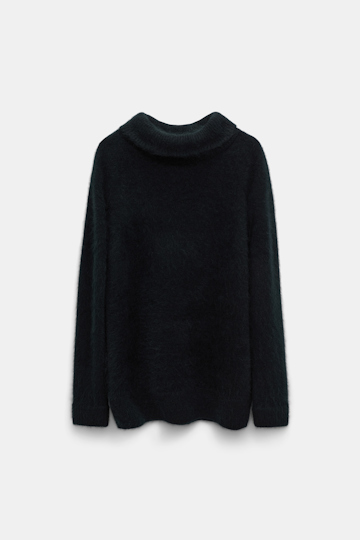 Dorothee Schumacher Virgin Merino-cashmere turtleneck pullover pure black
