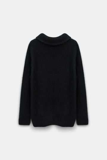 Dorothee Schumacher Fluffy Rollkragenpullover aus Merino und Kaschmir pure black