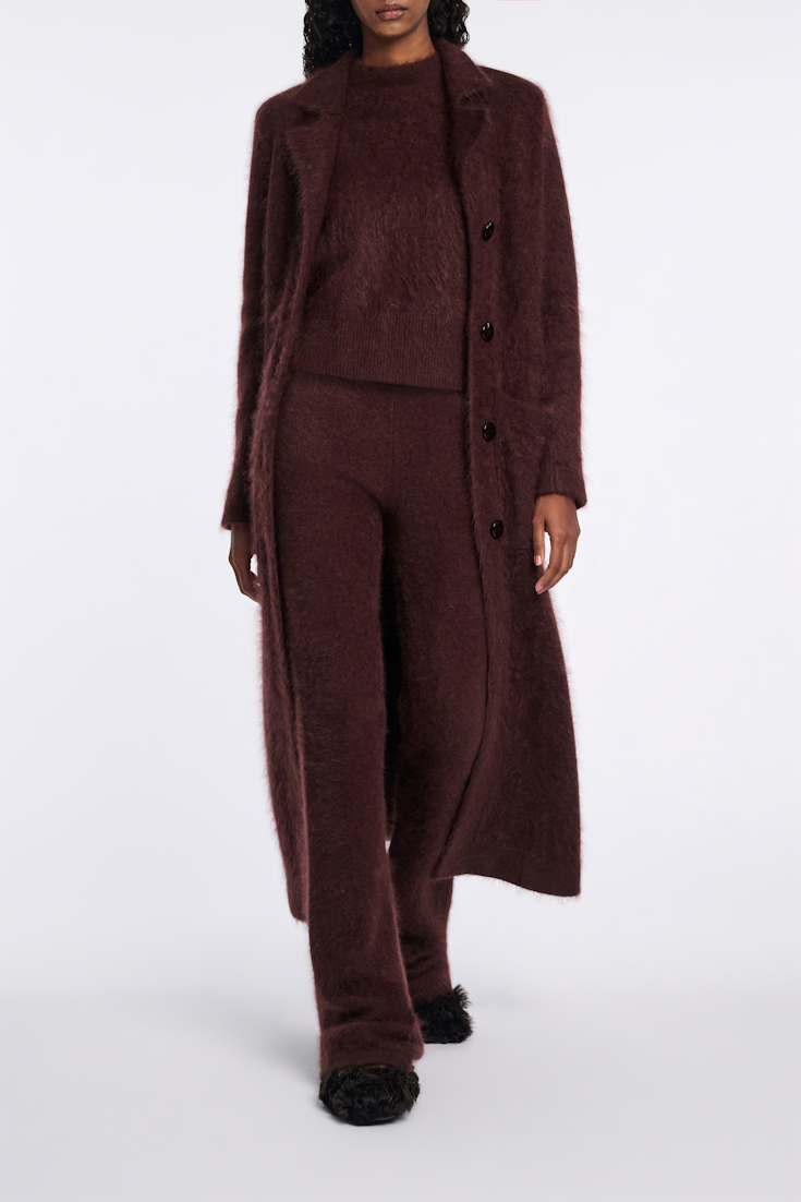 Dorothee Schumacher Virgin Merino-cashmere pants dark chocolate