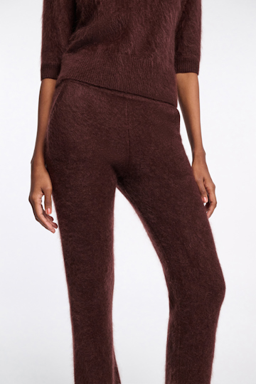 Dorothee Schumacher Virgin Merino-cashmere pants dark chocolate