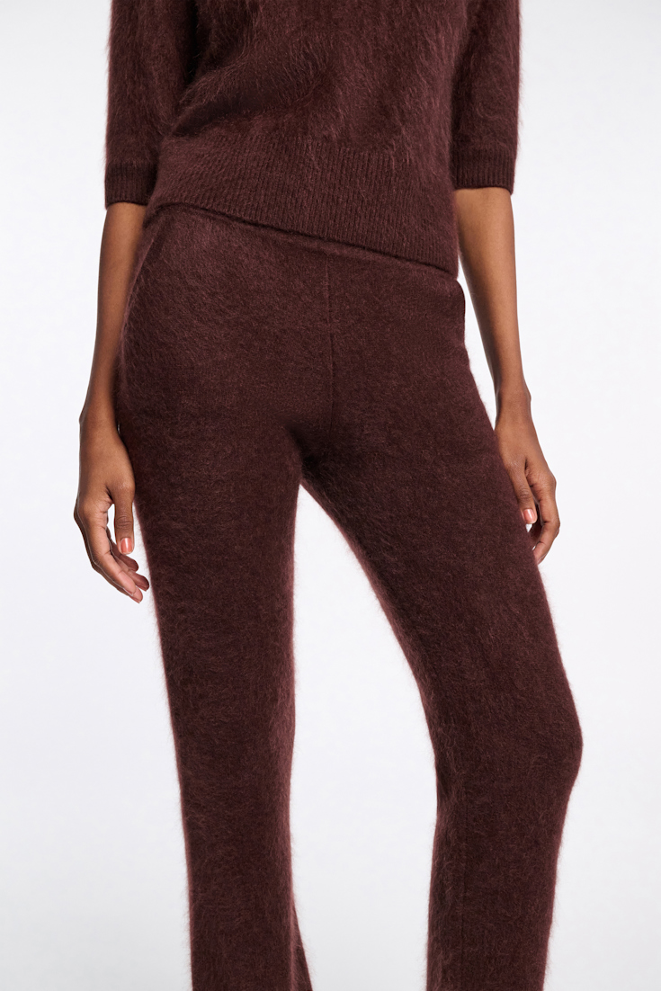 Dorothee Schumacher Virgin Merino-cashmere pants dark chocolate