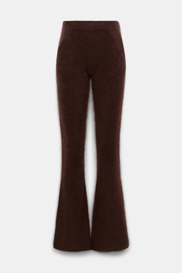 Dorothee Schumacher Fluffy Hose aus Merino und Kaschmir dark chocolate