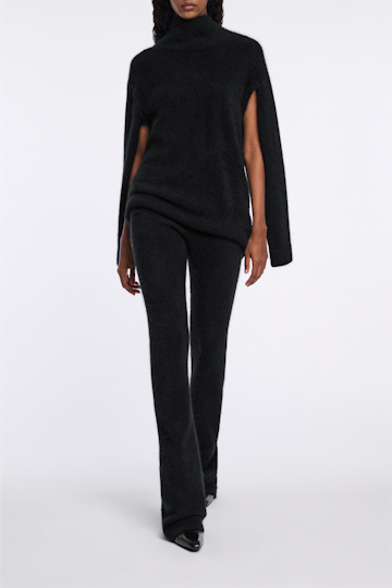Dorothee Schumacher Fluffy Hose aus Merino und Kaschmir pure black