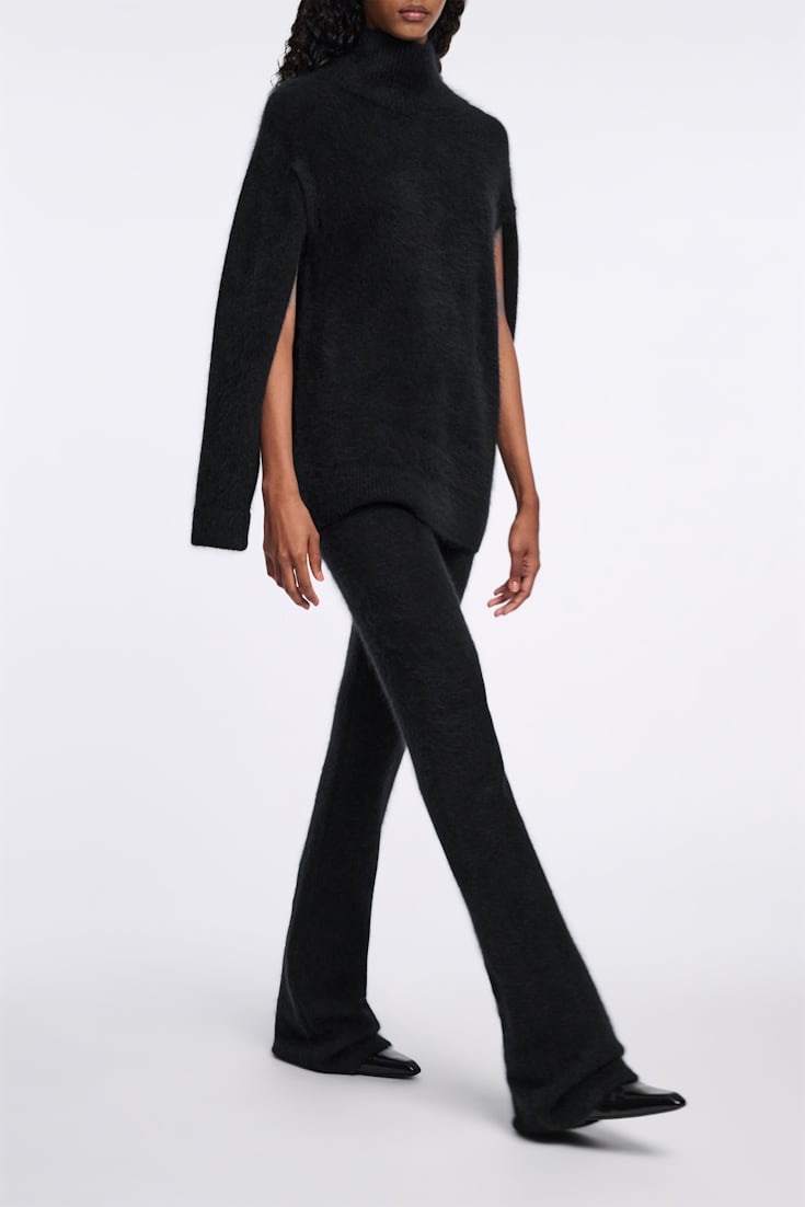 Dorothee Schumacher Fluffy Hose aus Merino und Kaschmir pure black