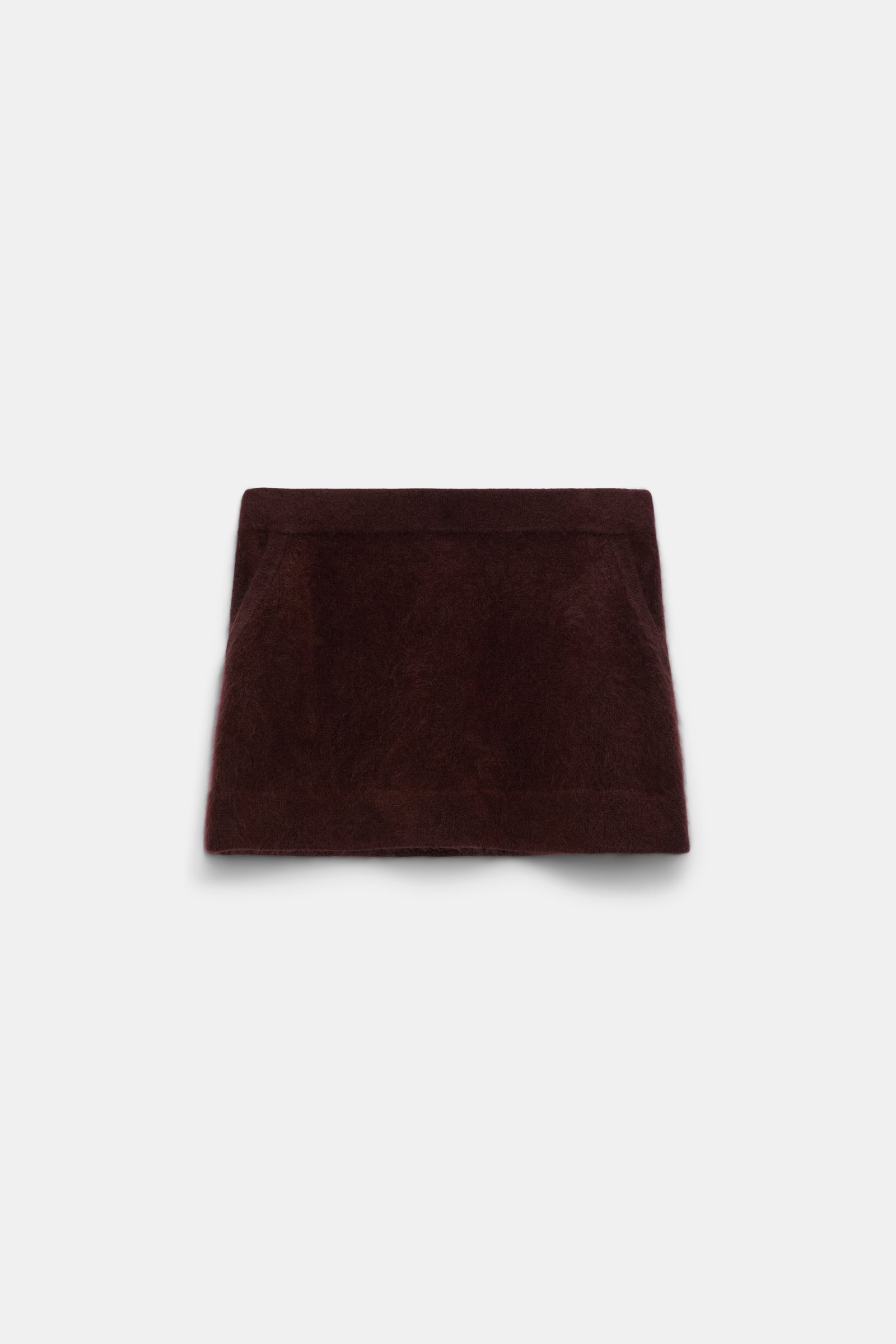 Dorothee Schumacher Virgin Merino-cashmere mini-skirt dark chocolate