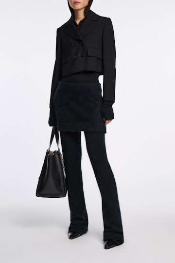 Dorothee Schumacher Virgin Merino-cashmere mini-skirt pure black
