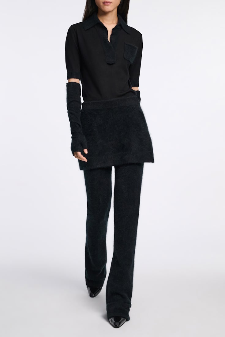 Dorothee Schumacher Virgin Merino-cashmere mini-skirt pure black