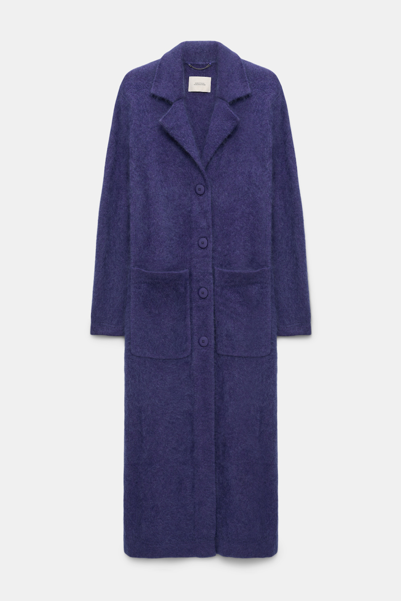 Dorothee Schumacher Virgin Merino-cashmere Coat In Purple