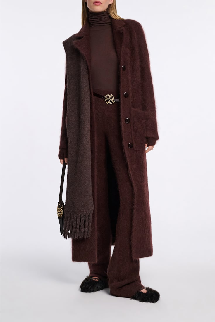 Dorothee Schumacher Virgin Merino-cashmere coat dark chocolate