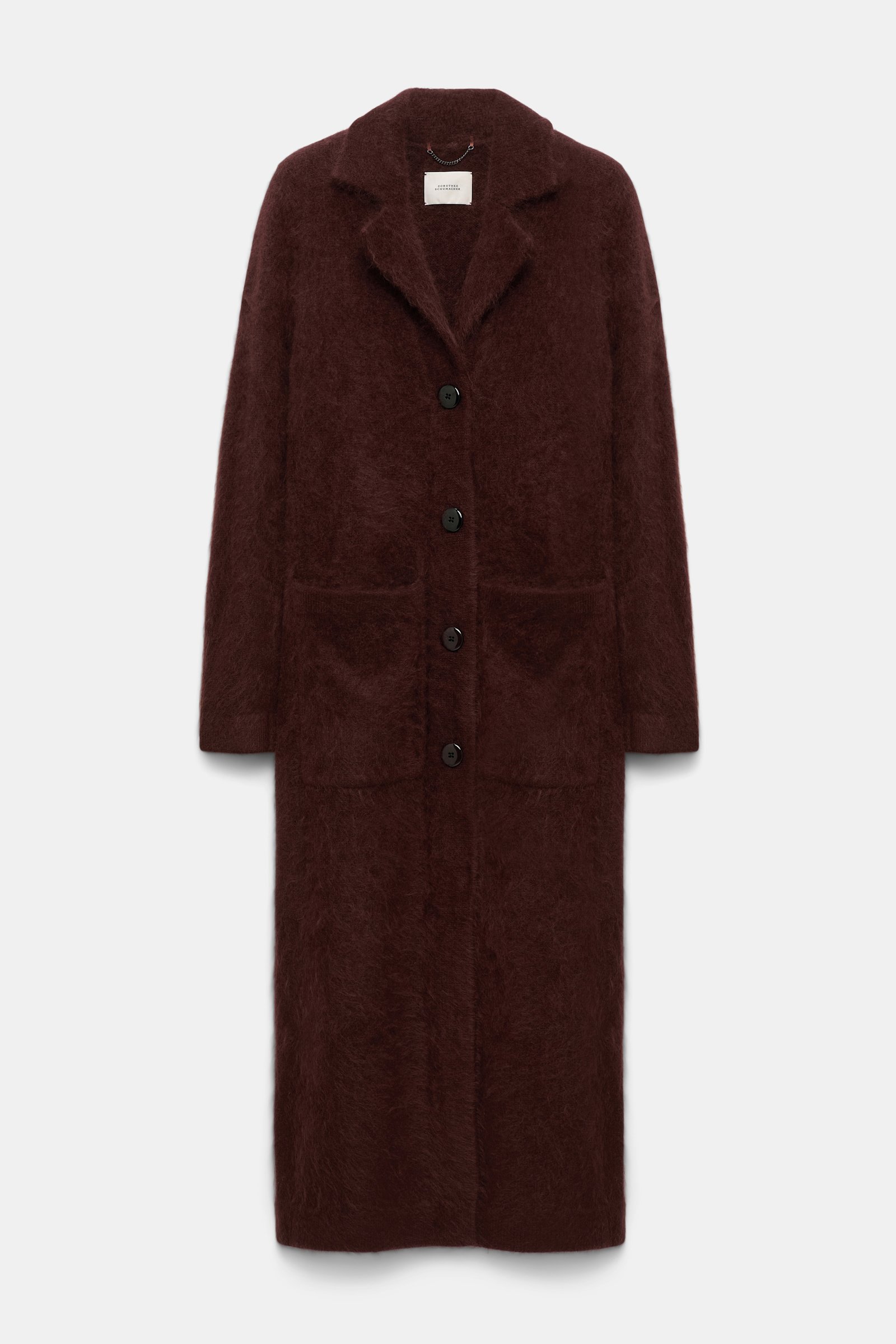 Dorothee Schumacher Virgin Merino-cashmere coat dark chocolate