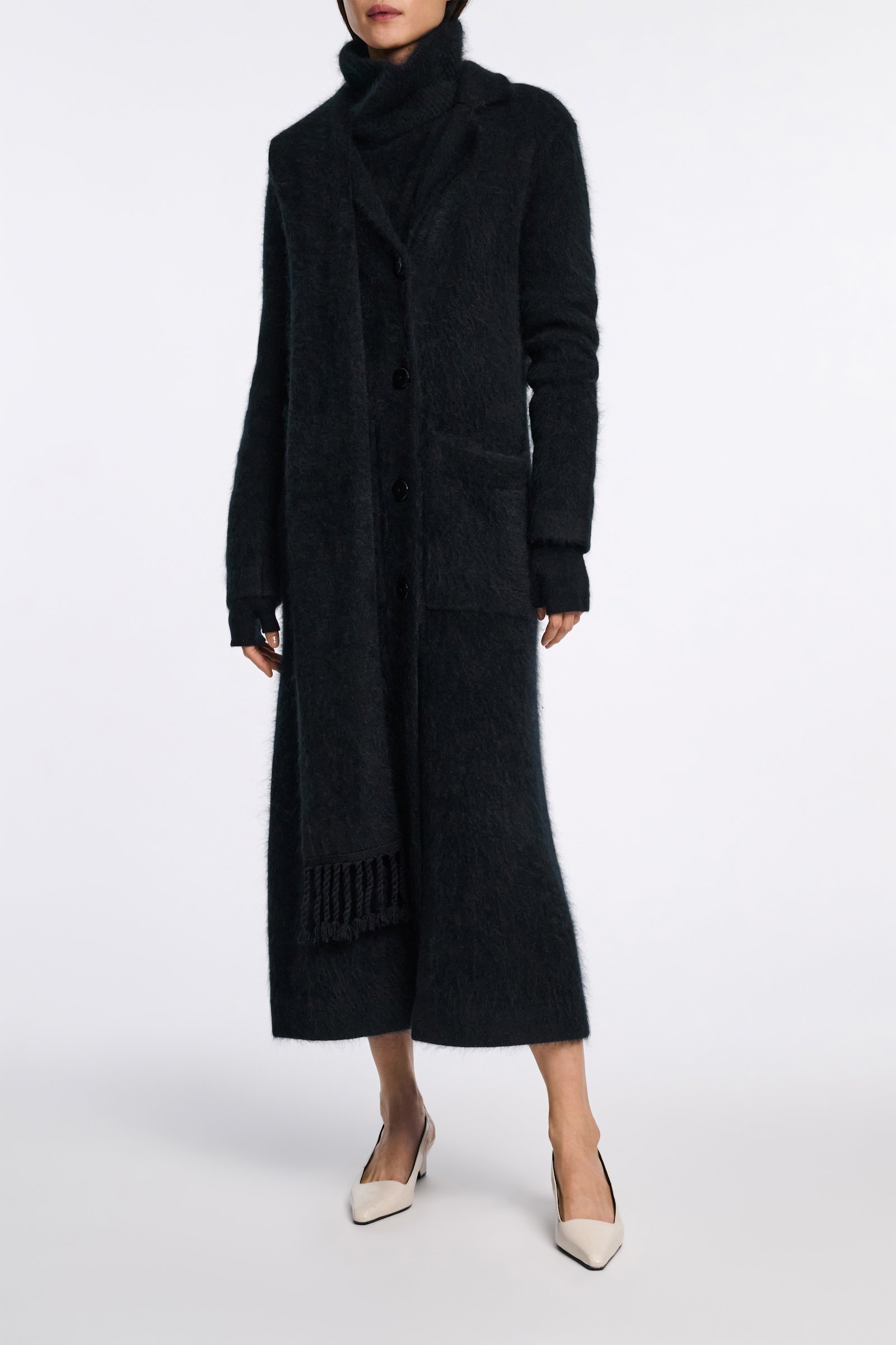 Dorothee Schumacher Virgin Merino-cashmere coat pure black