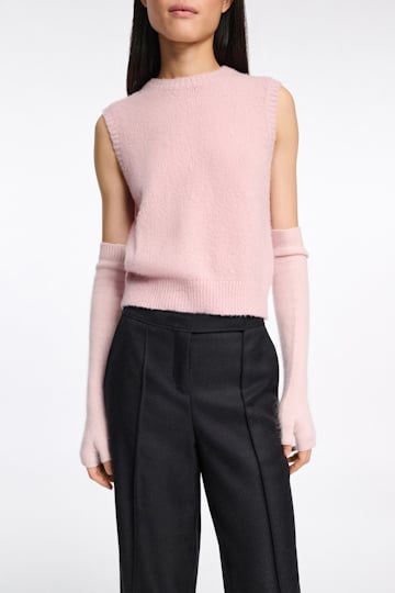 Dorothee Schumacher Fluffy Handschuhe aus Merino und Kaschmir candy rose