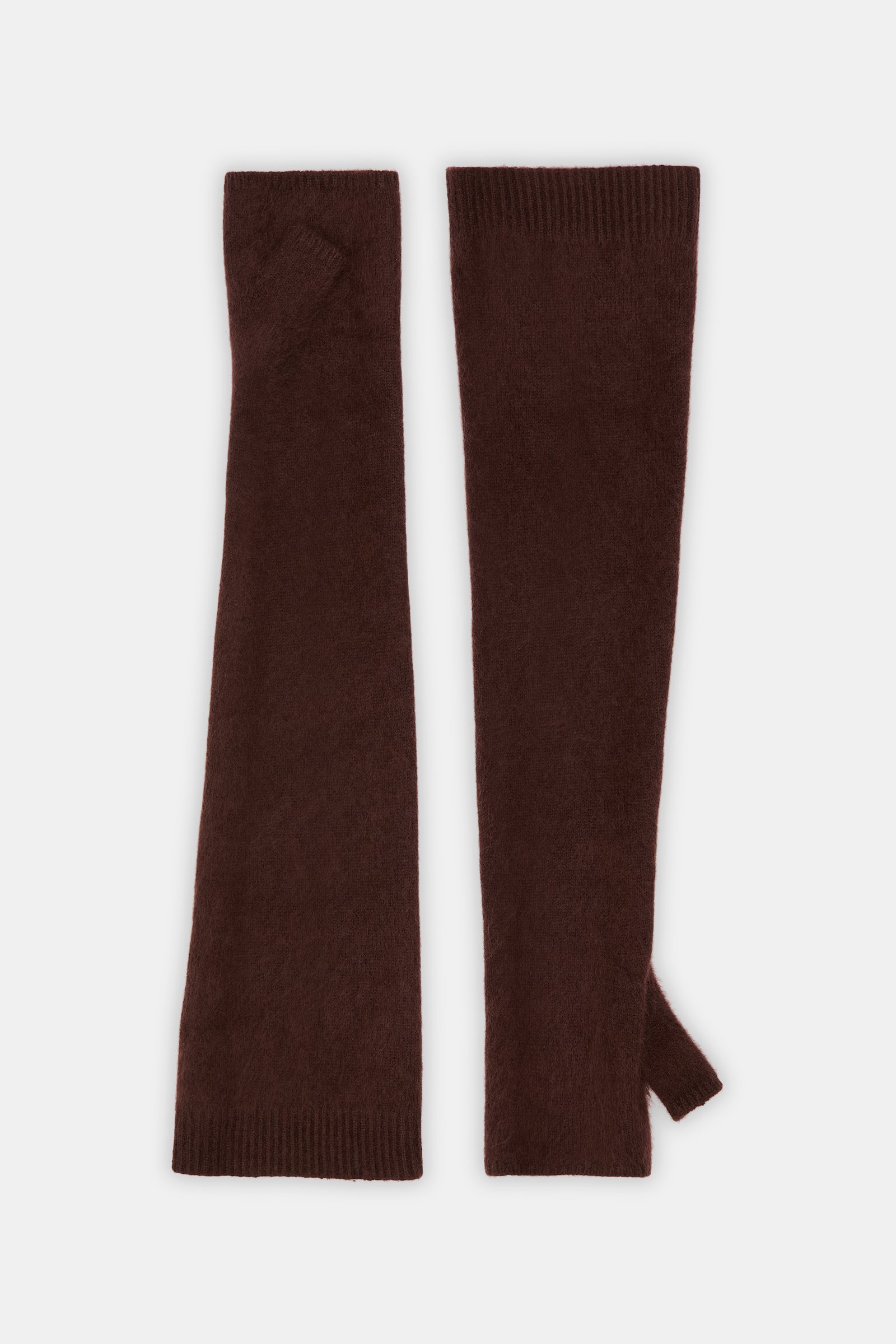 Dorothee Schumacher Fluffy Handschuhe aus Merino und Kaschmir dark chocolate