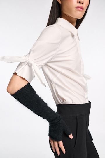 Dorothee Schumacher Fluffy Handschuhe aus Merino und Kaschmir pure black