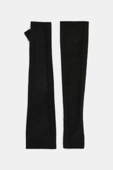 Dorothee Schumacher Virgin Merino-cashmere arm-warmers pure black