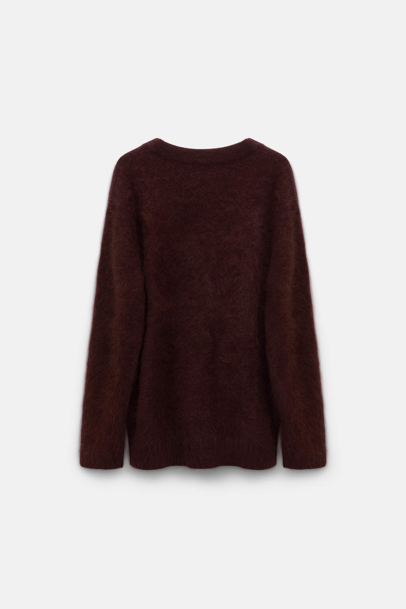Dorothee Schumacher Fluffy Cardigan mit V-Ausschnitt dark chocolate