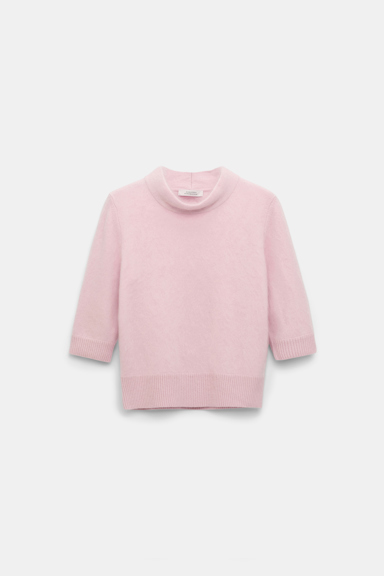 Dorothee Schumacher Virgin Merino-cashmere turtleneck pullover candy rose