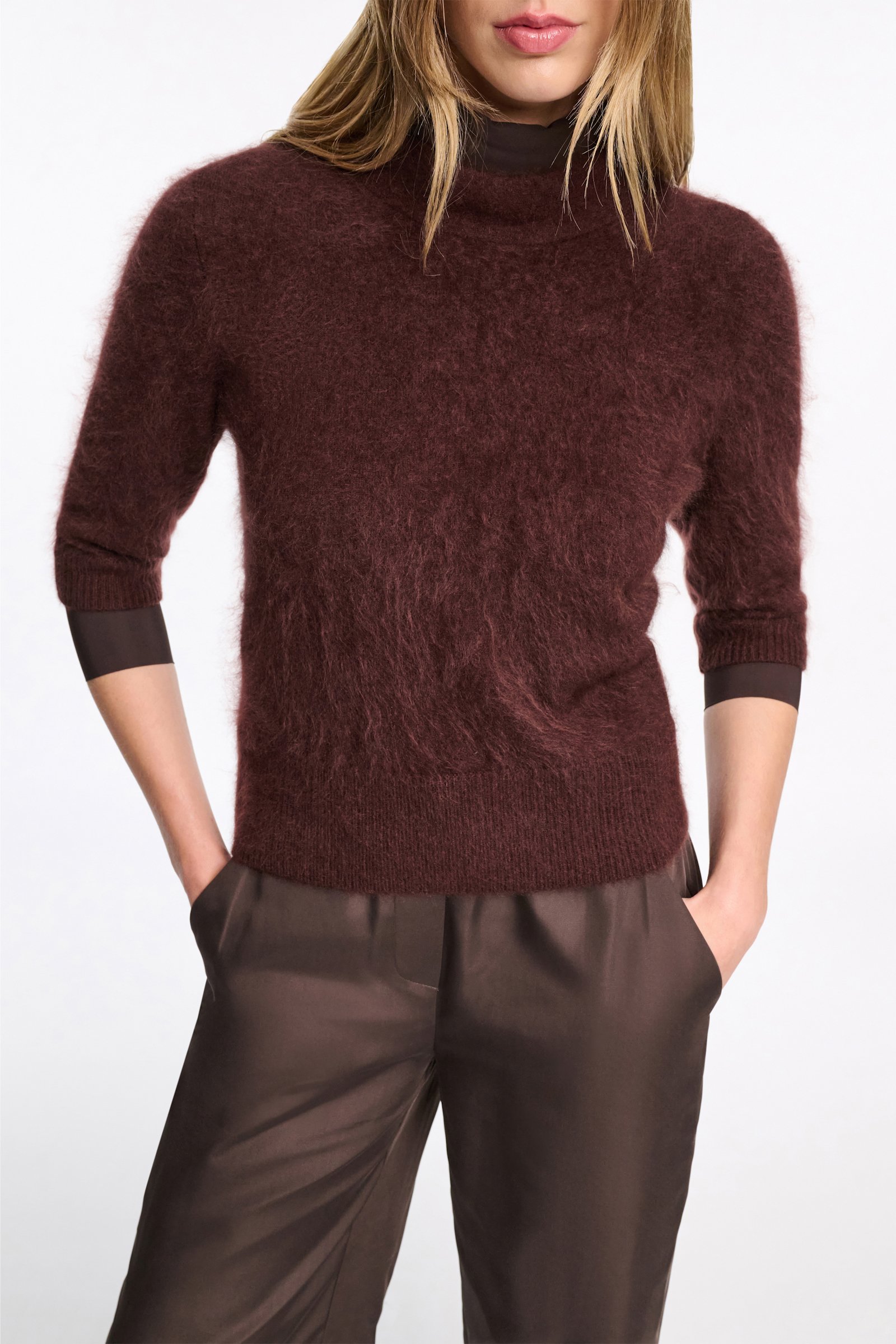 Dorothee Schumacher Fluffy Rollkragenpullover dark chocolate