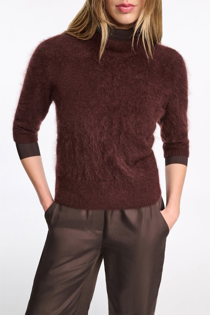 Dorothee Schumacher Fluffy Rollkragenpullover dark chocolate