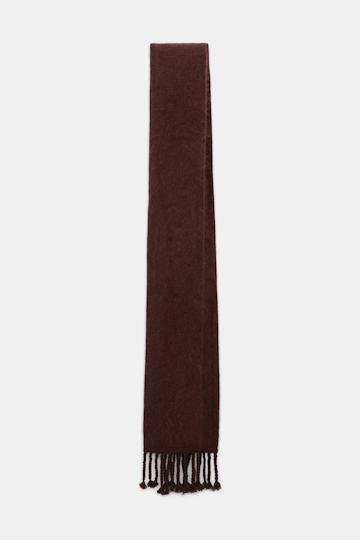Dorothee Schumacher Virgin Merino-cashmere scarf dark chocolate