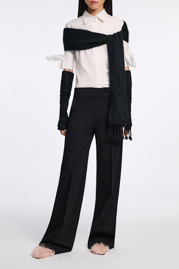Dorothee Schumacher Virgin Merino-cashmere scarf pure black