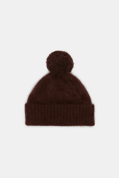Dorothee Schumacher Virgin Merino-cashmere hat dark chocolate