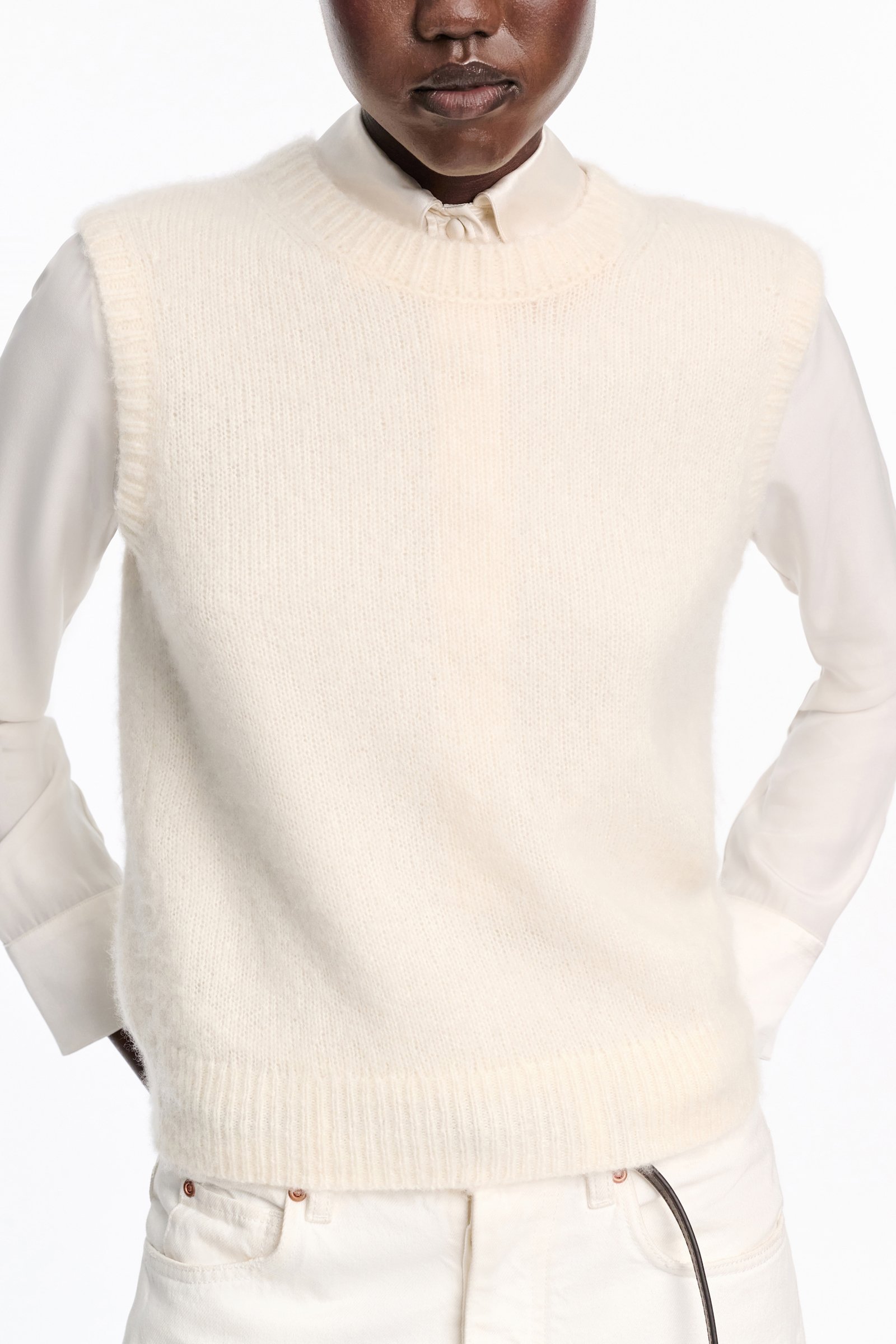 Dorothee Schumacher Top mit Rundhalsausschnitt camellia white